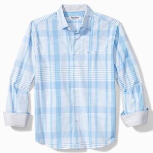 Tommy Bahama Men's Blue Plaid Shirt